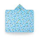 Toalha de Banho Felpuda Forrada C/ Capuz Estampada Azul 90cm x 70cm Menino