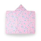 Toalha de Banho Felpuda Forrada C/ Capuz Estampada Rosa 90cm x 70cm Menina