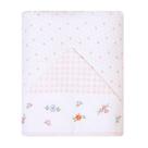 Toalha De Banho Infantil Com Capuz Floral Rosa 90x70Cm