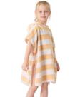 Toalha de banho infantil Poncho TBEZY de algodão grosso listrado amarelo
