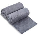 Toalha de banho JML Microfiber 30x60cm Grey Diamond Pattern, pacote com 2