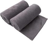 Toalha de banho JML Microfiber Oversize 40x80cm, pacote com 2 unidades, cinza