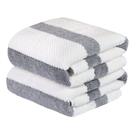 Toalha de banho JML Microfiber Waffle Stripe Grey 30x60cm, pacote com 2