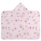 Toalha De Banho Para Bebê Estampada Com Capuz Forro De Fralda 67X90 Baby Incomfral Bublim Nome do Desenho:Ursa Bailarina