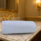 Toalha de Banho Para Hotel Branca Lisa 140X80cm Gold Gramatura 450 Costura Dupla