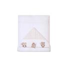 Toalha de banho soft com capuz bordado 90cm x 75cm