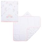 Toalha De Banho Soft Luxo Infantil Com 3 Camadas Capuz Bordado 90x75cm Papi