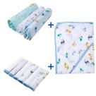 Toalha de banho soft+ paninhos de boca c/6 un +cueiros flanelados c/3 un -kit enxoval10 peças papi Toalha de banho soft+ paninhos de boca c/6 un +cueiros flanelados c/3 un -kit enxoval10 peças papi