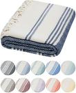 Toalha de banho turca e praia DEMMEX Organic Diamond Navy Blue