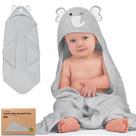 Toalha de bebê com capuz KeaBabies Elephant 76x76 cm Bambu
