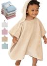 Toalha de bebê com capuz Konny Rayon Bambu Algodão Bege Pequena