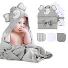 Toalha de bebê com capuz Momcozy, conjunto de banho de 8 peças para meninos ou meninas