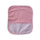 Toalha de Boca em Malha Dupla com Viés 30x32cm Rosa Florzinhas Arrumadinho Enxovais