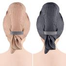 Toalha de cabelo de microfibra GLIMGLINT para mulheres, pacote com 2 unidades, cinza/marrom