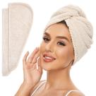 Toalha de cabelo de microfibra SimpleField para todos os estilos de cabelo, pacote com 2