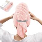 Toalha de cabelo de microfibra YFONG Large para mulheres rosa