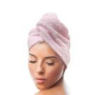 Toalha de cabelo KEEPOZ Quick Dry 100% algodão para mulheres rosa