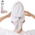 Toalha de cabelo Wrap BYCOO Large Microfiber branca