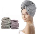 Toalha de cabelo Wrap Monond Birsppy de tamanho grande (pacote com 2)