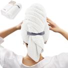 Toalha de cabelo Wrap YFONG G-Large de microfibra branca