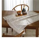 Toalha de Chá Alana 78cm x78cm Quadrada Dohler Renova Clean Limpa Fácil Floral Bege