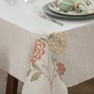 Toalha de Chá Centro Mesa Bordado Quebec Floral 85cm Jolitex