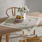 Toalha de Chá Dohler 78cm x78cm Quadrada Renova Botanica Clean Limpa Fácil Floral