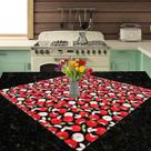 Toalha de Chá e Café Estampada Para Centro de Mesa Tecido Algodão Cozinha Decorada 01 Peça