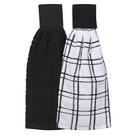 Toalha de cozinha Ritz Premium 100% algodão, conjunto de 2 pretas Toalha de cozinha Ritz Premium 100% algodão, conjunto de 2 pretas