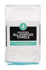 Toalha de cozinha Ritz White Microfiber, pacote com 4