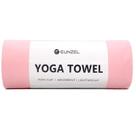 Toalha de ioga Eunzel Hot, antiderrapante, absorvente de suor, 185x67cm, rosa
