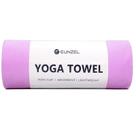 Toalha de ioga Eunzel Hot, antiderrapante, absorvente de suor, roxa, 185x67cm