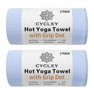 Toalha de ioga, pacote com 2 unidades, toalha de ioga quente CYCLXY, microfibra antiderrapante