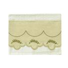 Toalha de Lavabo Com Linho e Bordado Folhas
