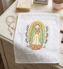 Toalha de lavabo nome personalizado Nossa Senhora de Guadalupe Coroa de Folhas