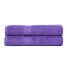Toalha de mão Ampla Decoração 100% algodão 600 g/m2 45x70cm, roxa, 2 peças