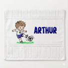 Toalha de Mão Lavabo Bordada Personalizda Jogador Branco e Azul Futebol Toalha de Mão Lavabo Bordada Personalizda Jogador Branco e Azul Futebol
