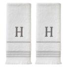 Toalha de mão SKL Home Casual Monogram 100% algodão 16x26cm branca