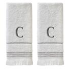 Toalha de mão SKL Home Casual Monogram 100% algodão 16x26cm branca