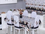 Toalha de Mesa 12 Cadeiras 4,50 x 1,40 Mesa Posta Cozinha Sala de Jantar Oxford Estampada