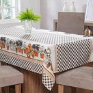 Toalha De Mesa 12 Lugares 3,50m X 1,45m Oxford Estampado