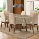 Toalha De Mesa 4 Lugares Retangular Tecido Jacquard
