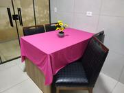 Toalha de Mesa 6 Cadeiras Cozinha Sala de Jantar Área Gourmet 2,20m x 1,40m Malha Gel Lisa