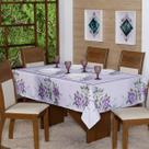 Toalha de Mesa 6 Lugares 2,20x1,50 Floribela Decoração, Cozinha, Estampada, Mesa Posta