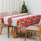 Toalha de Mesa 8 Lugares Brilhare 2,50x1,45m Tecido Oxford Maquinetado com Bainha Natal