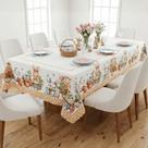 Toalha de Mesa 8 Lugares Páscoa Estampada Decorativa Ideal para Mesa Posta em Família
