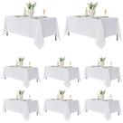 Toalha de mesa adequada resistente a manchas/rugas 70x120cm branca x8