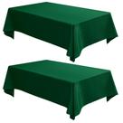 Toalha de mesa ajustável, pacote com 2 unidades, linho sintético, 137x198 cm, verde