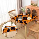 Toalha de mesa Amonsa Halloween ajustada quadrada 38x38 polegadas