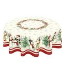 Toalha de mesa aportt Christmas Winter Redonda 150cm Poliéster
